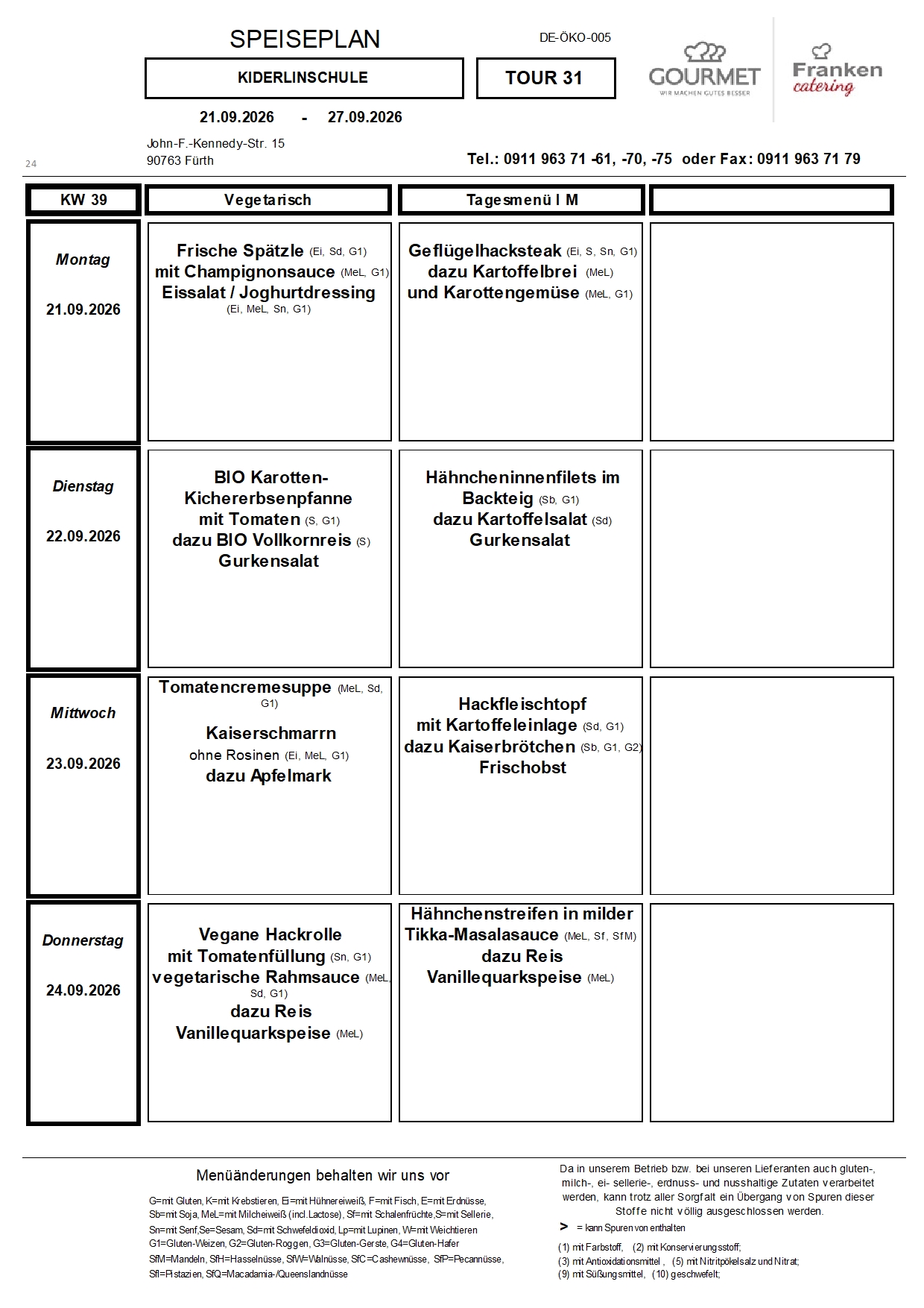 Speiseplan KW 2026 39 LADR1650