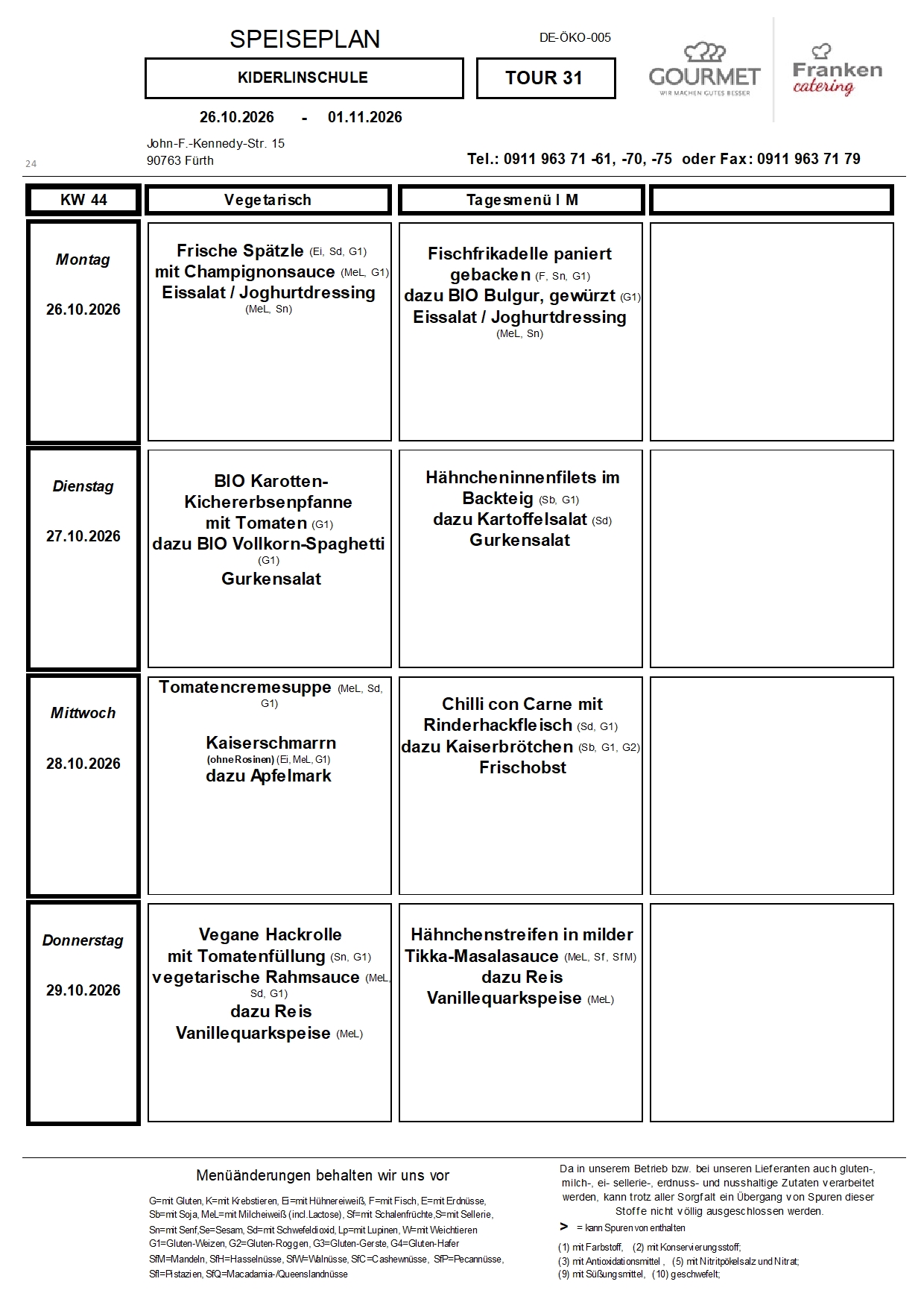 Speiseplan KW 2026 44 LADR1650